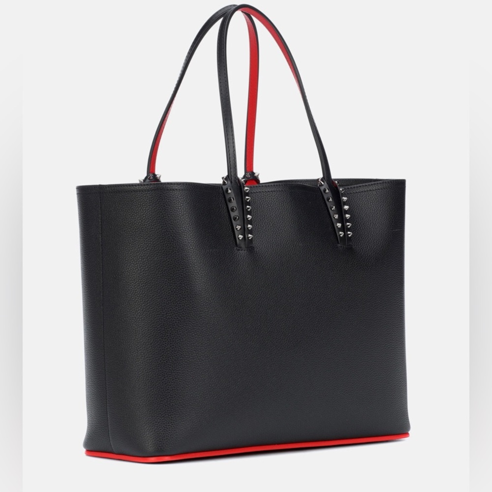 CHRISTIAN LOUBOUTIN Cabata Calfskin Leather Tote With Removable Pouch - Picture 12 of 16